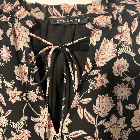 Dynamite Black Floral Dress - Picture 10 of 16